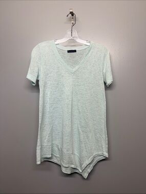 Nally & Millie Light Aqua Asymmetrical Knit Top